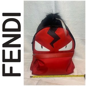 Perfect! Authentic Fendi Monster Face Backpack Lrg